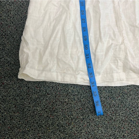 OLD NAVY Off-White Cream Flutter Lace Sleeve Swing Mini Midi Dress Open-Back M - Picture 13 of 16